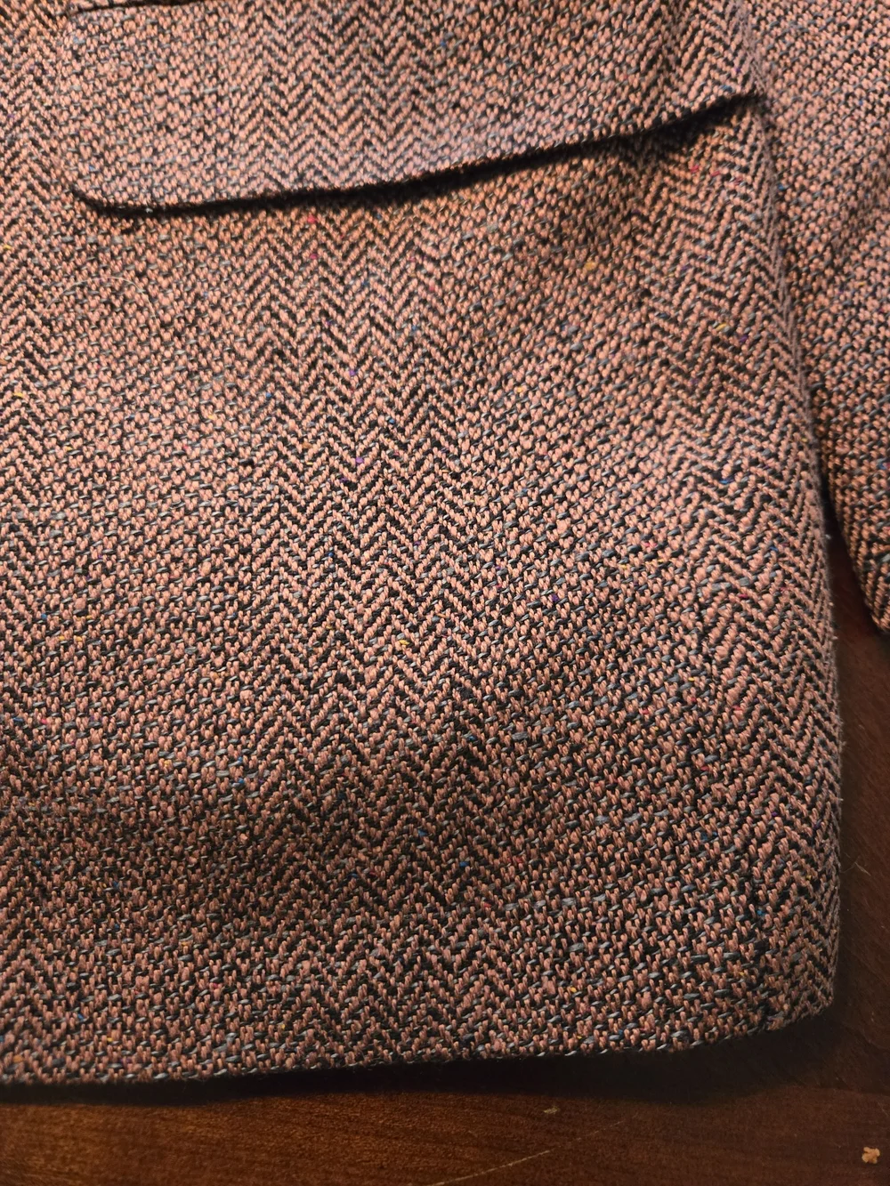 Bachrach Rust-Tone Herringbone Sport Coat Blazer Pure Silk
